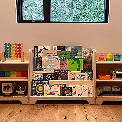 Large Montessori Wooden Bookshelf Y17468