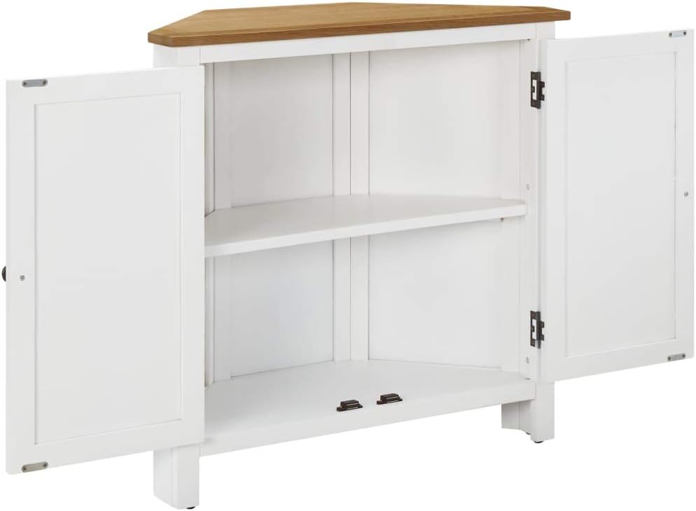 Corner Cabinet Solid Oak Wood Q444