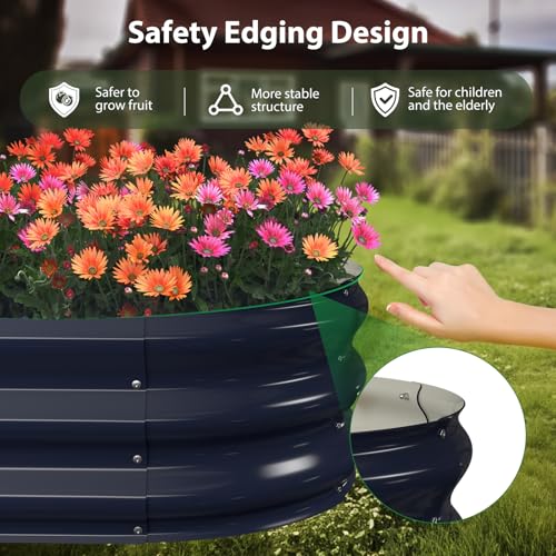 4x2x1 ft Galvanized Metal Raised Garden Bed Kit O77049