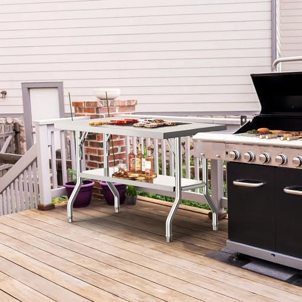 Stainless Steel Folding Table 48" X 24" W412942