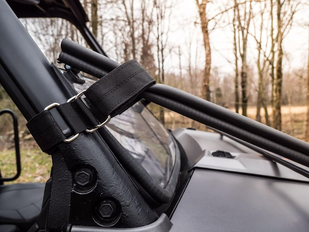 Scratch Resistant Flip / Fold Down 2-in-1 Windshield for Polaris Ranger XP 1000, 1/4 Thick Polycarbonate F1337