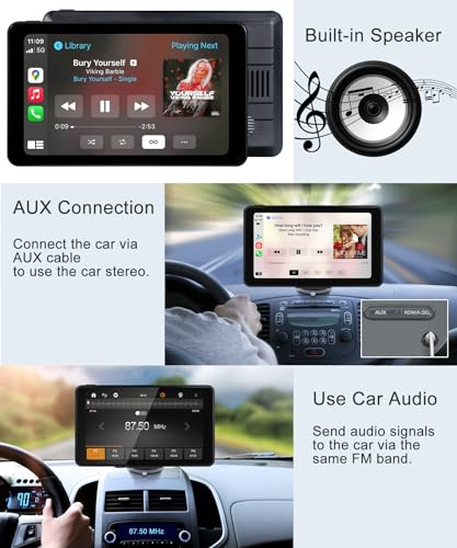 7" HD Portable Touch Screen Car Stereo with Bluetooth O49036