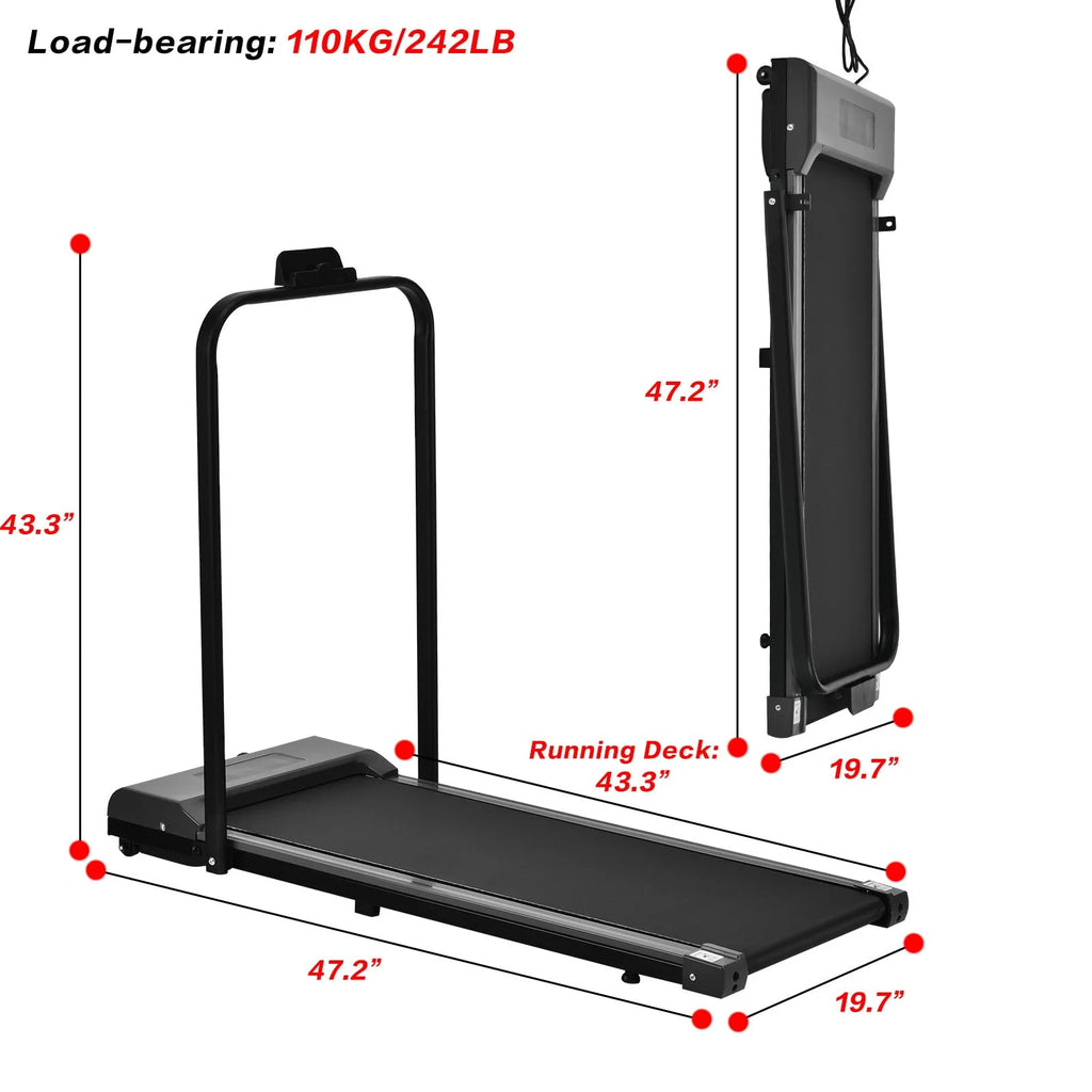 2 In 1 Foldable Small Electric Treadmill C8770