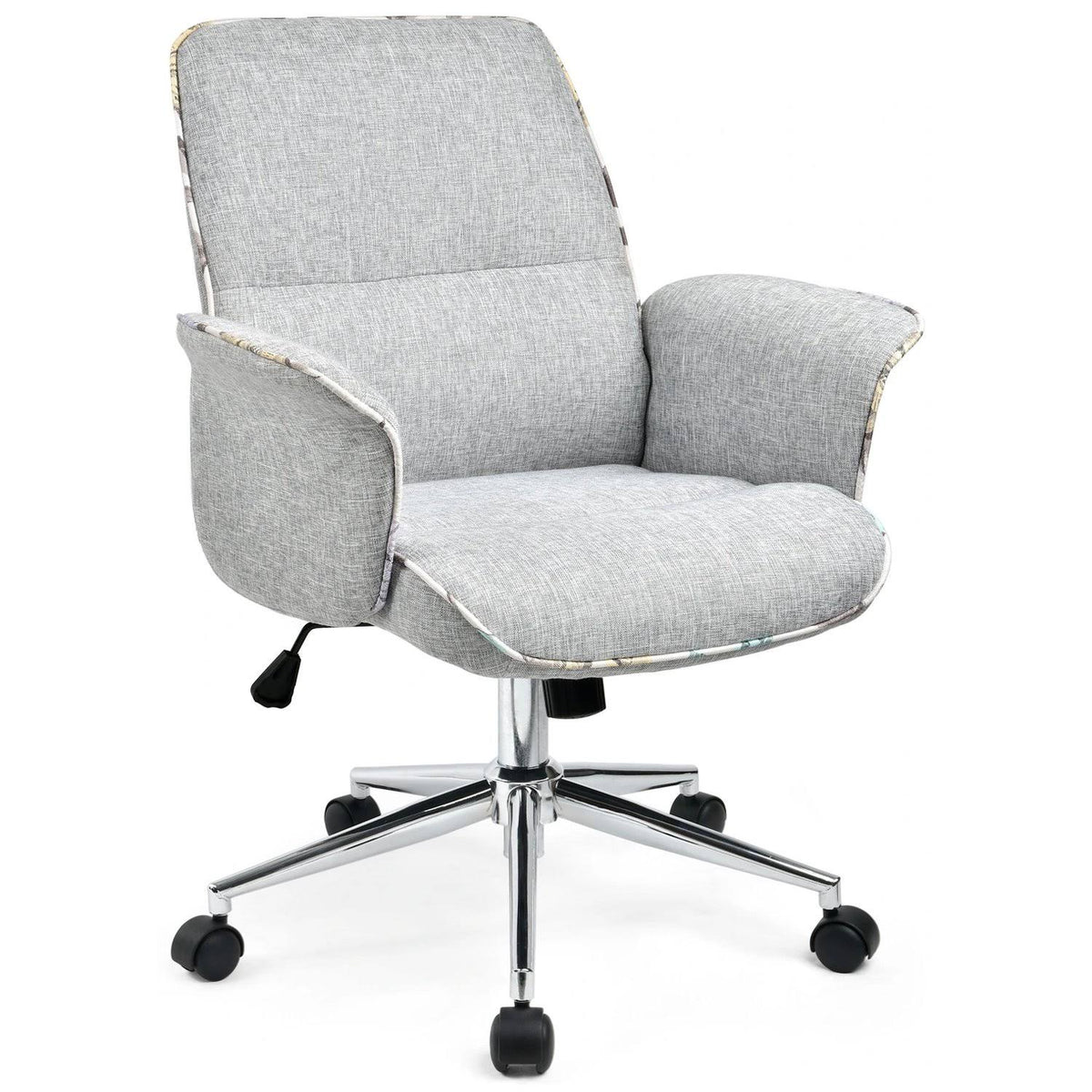 Gray Adjustable Mid-Back Ergonomic Office Chair Y144