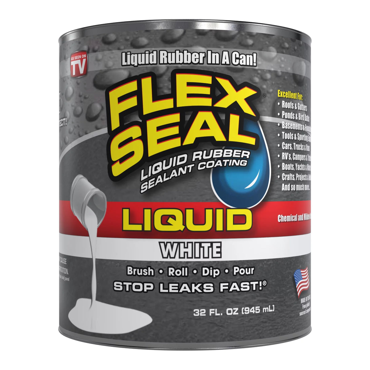 White 32 oz Liquid Rubber Sealant Coating V776350