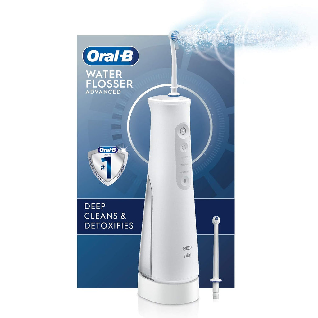 Cordless Portable Oral Irrigator Handle with 3 Nozzles Pack of 2 O9311