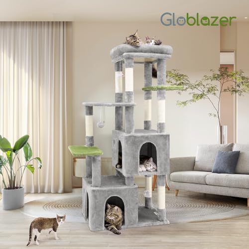 Light Grey Heavy Duty Cat Tower with Scratching Post I602380