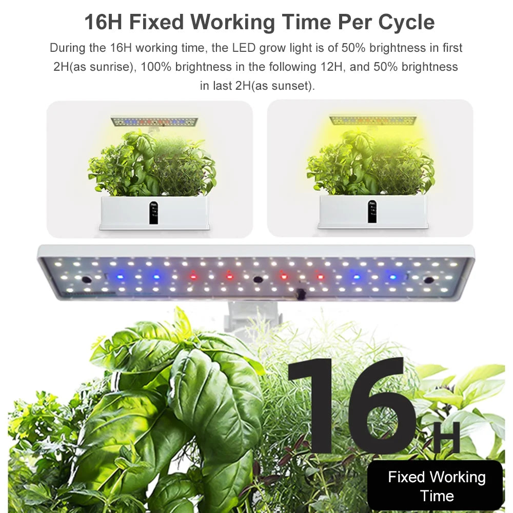 9 Pods Hydroponic Growing System with Grow Lights G5841
