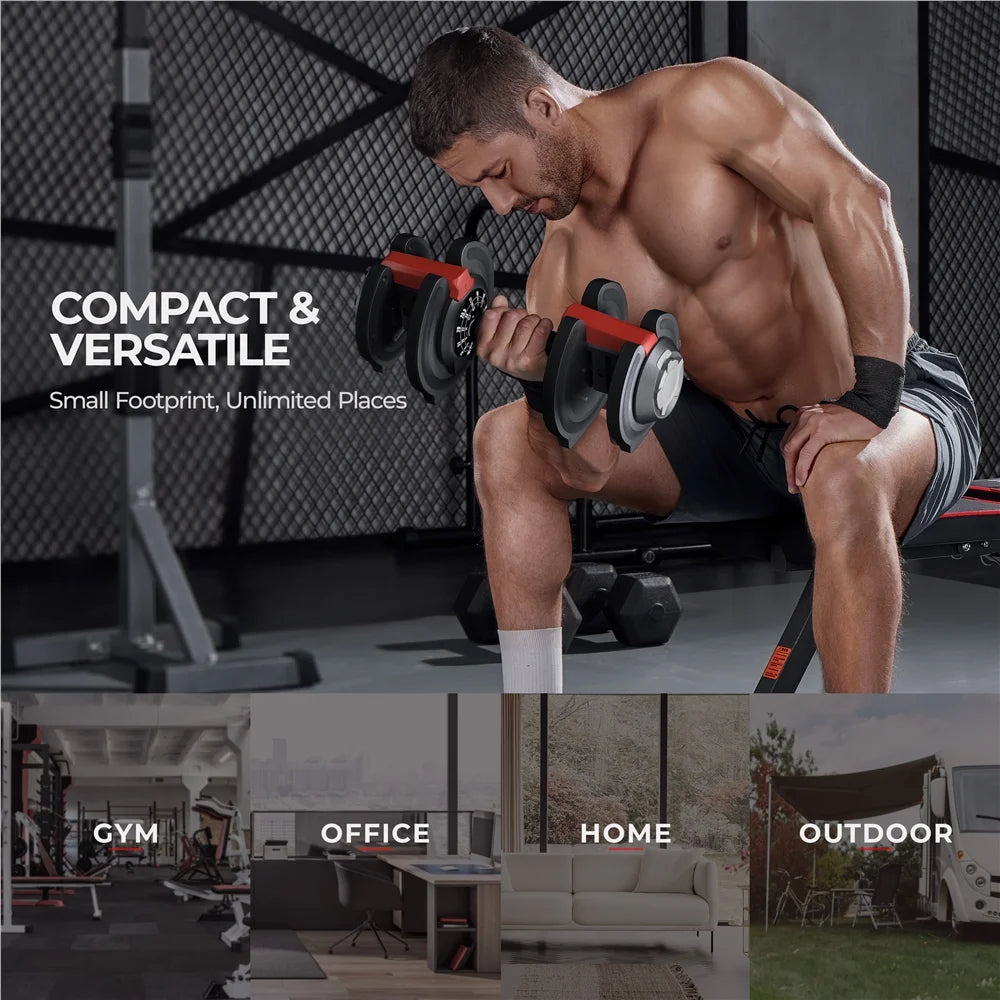 Black 3-In-1 Dumbbell Weight Set with Anti-Slip Handle Z39609