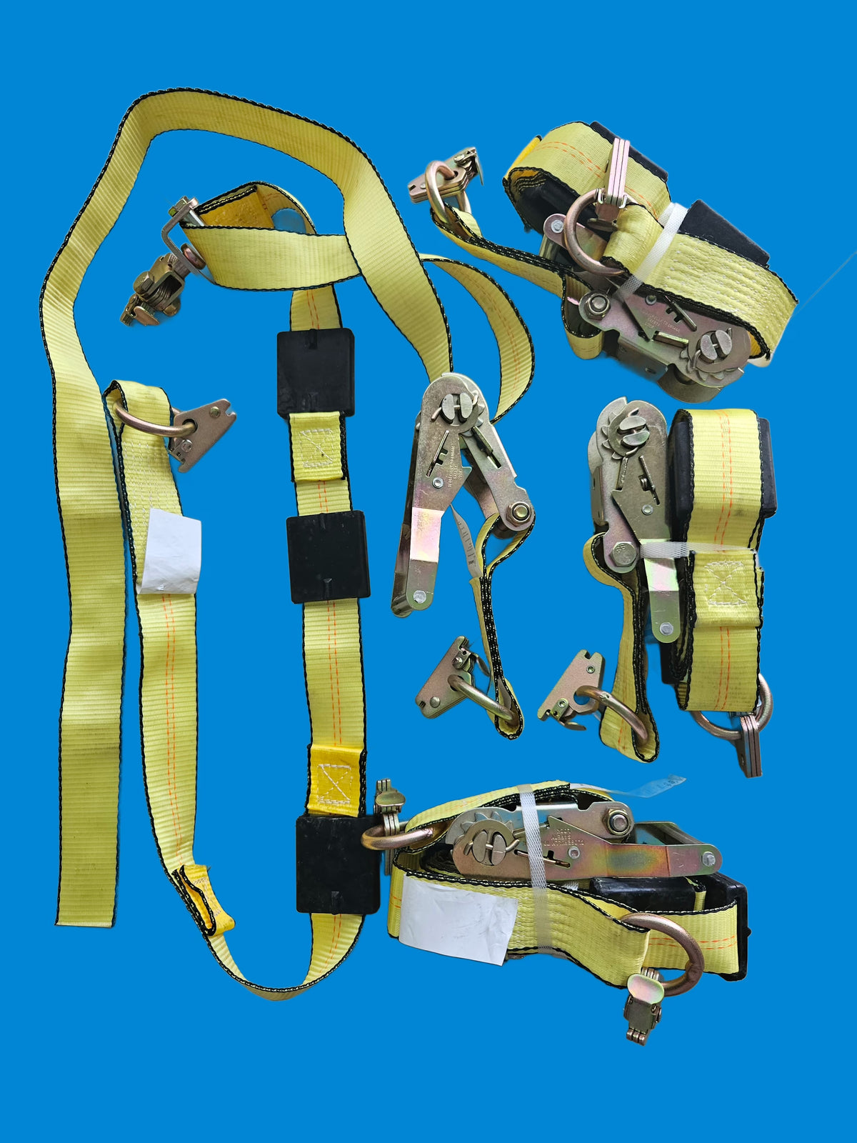 4 Pack E Track Tire Straps with Rubber Blocks T898