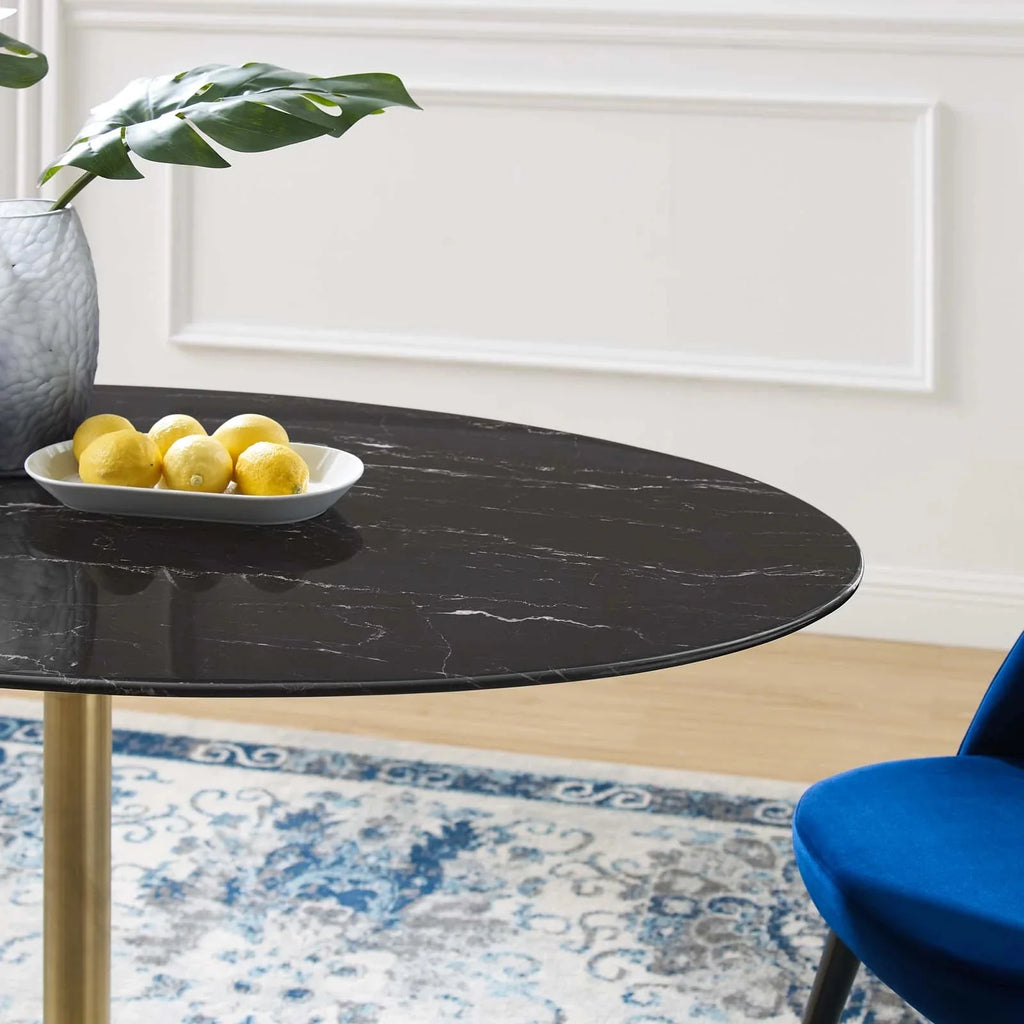 54" Oval Artificial Marble Dining Table J72704