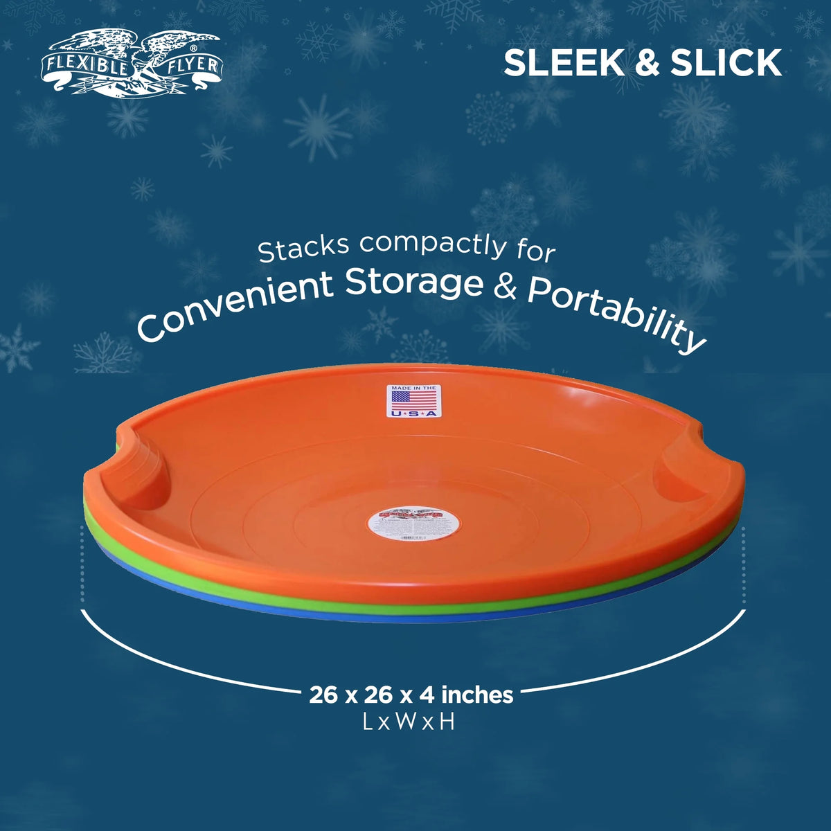 Blue 26" Plastic Snow Sled E92212