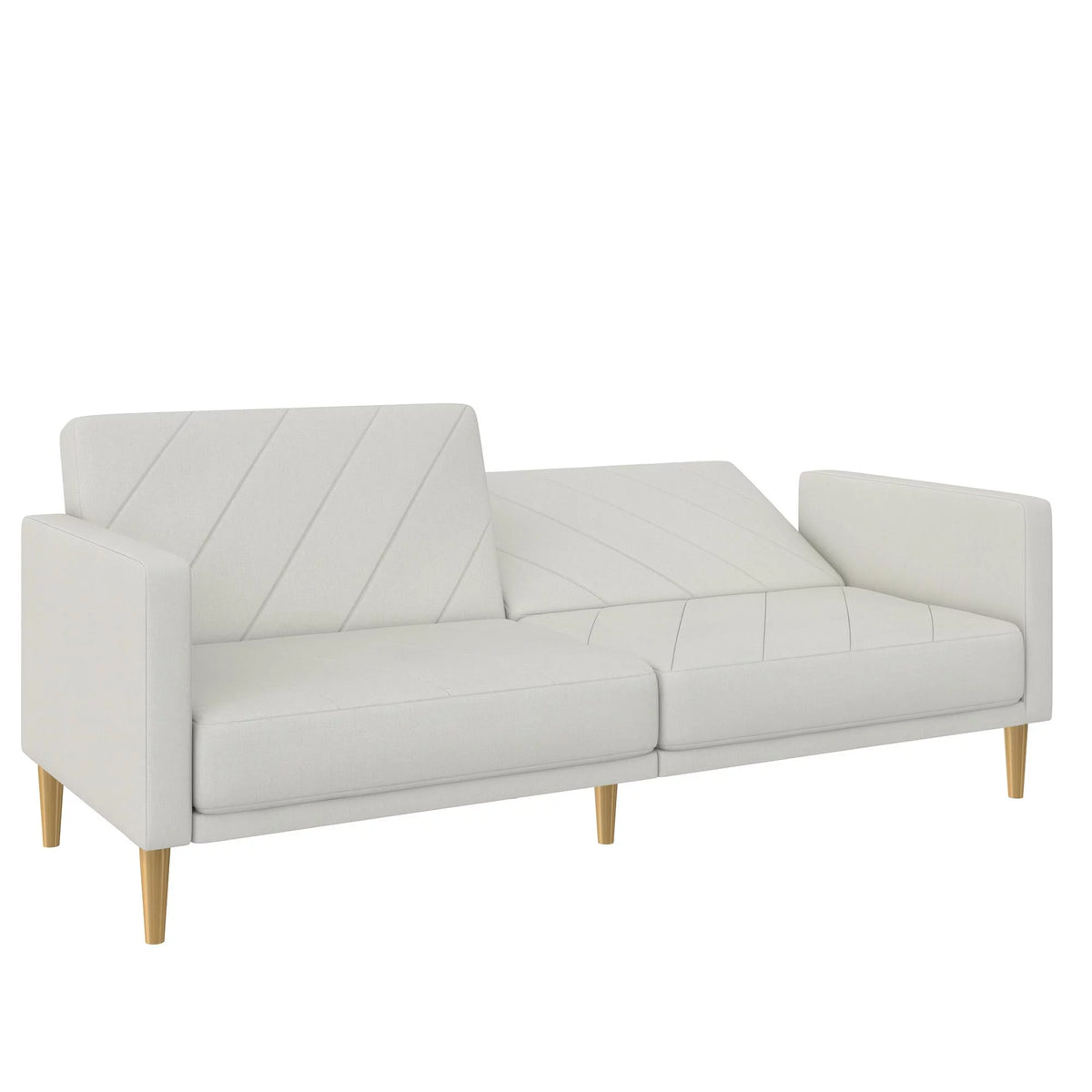 Light Gray Linen Futon Sofa Bed U36011