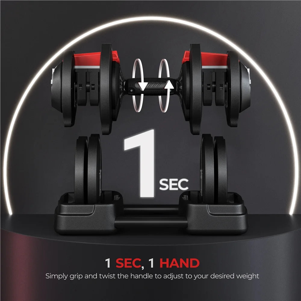 Black 3-In-1 Dumbbell Weight Set with Anti-Slip Handle Z39609