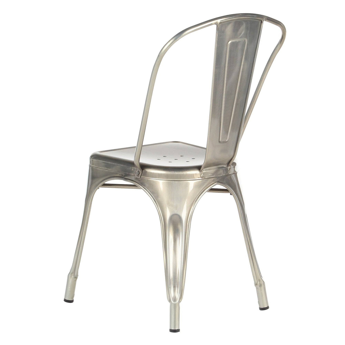 White Metal Tolix-Style Side Chair Q654098