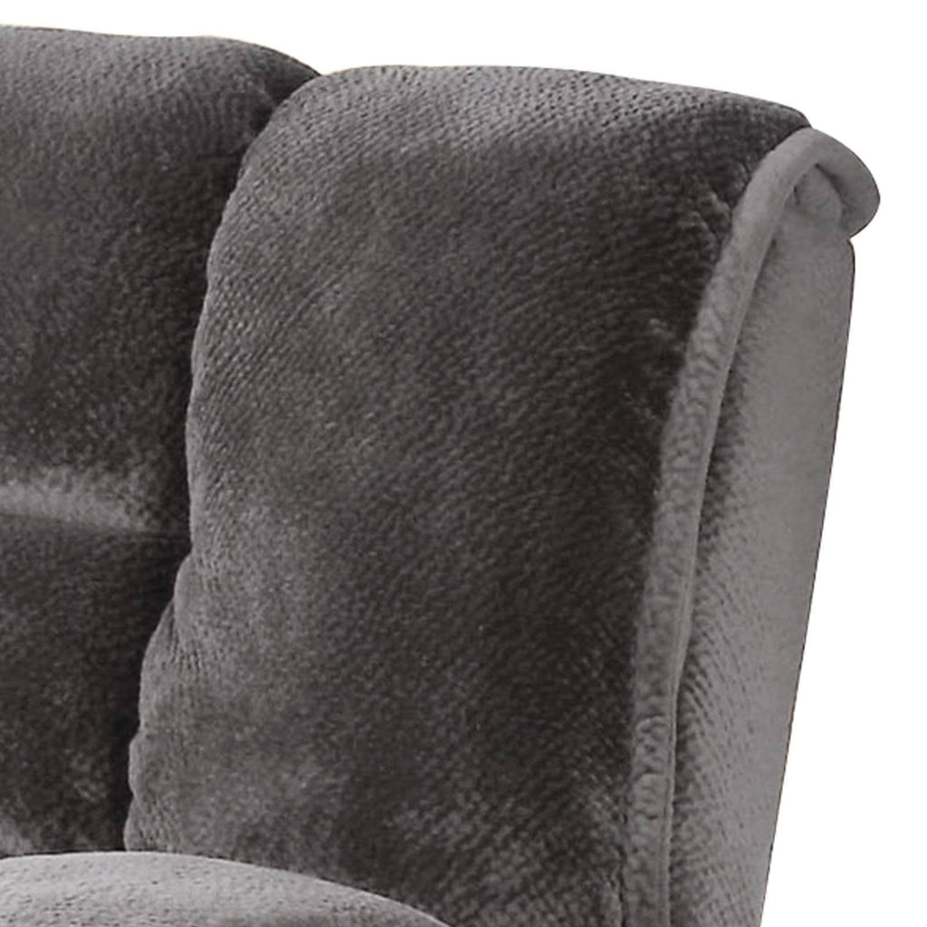 Gray Convertible Fabric Chair with Metal Legs S39659