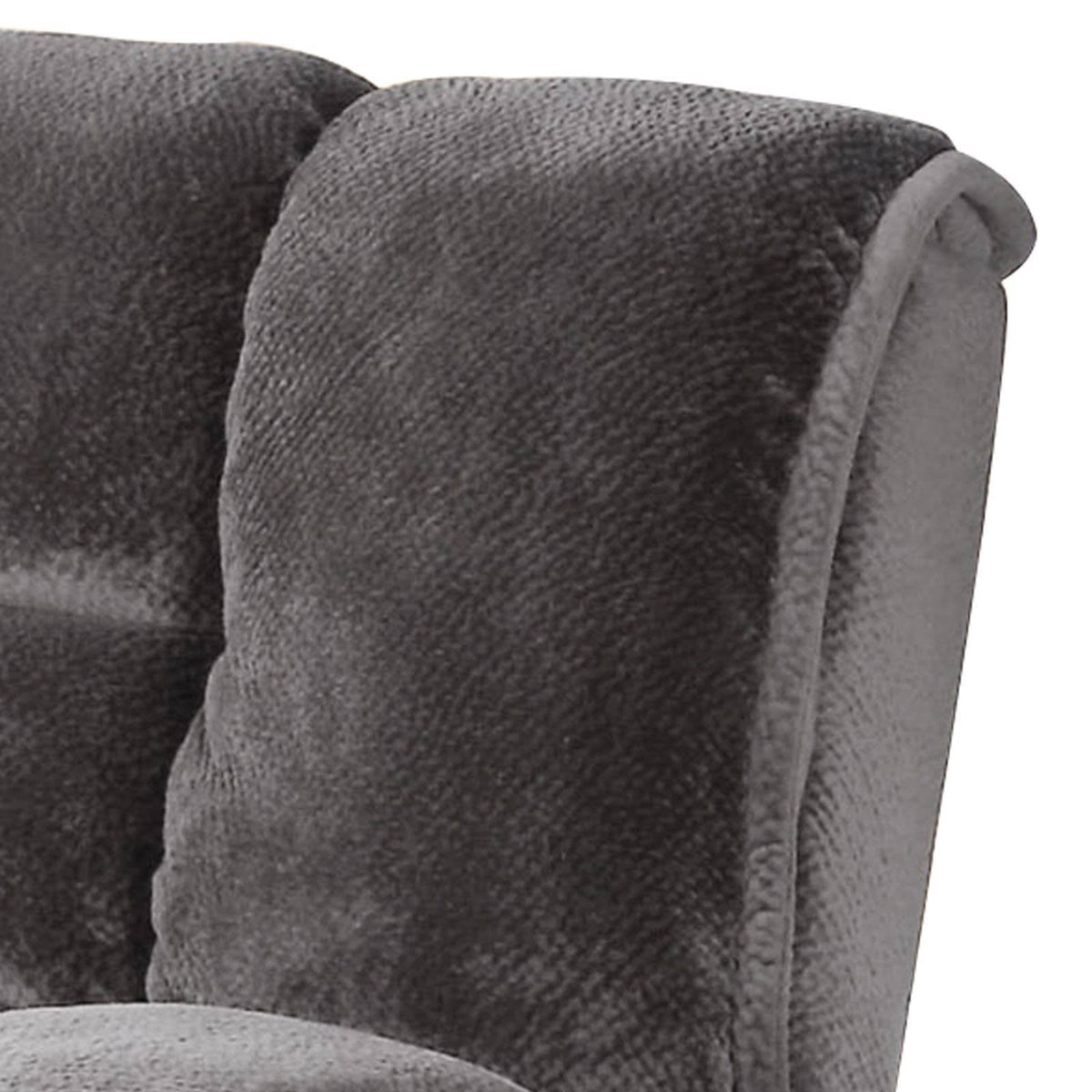 Gray Convertible Fabric Chair with Metal Legs S39659