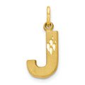 10K Yellow Gold Initial J Pendant Charm Q733438