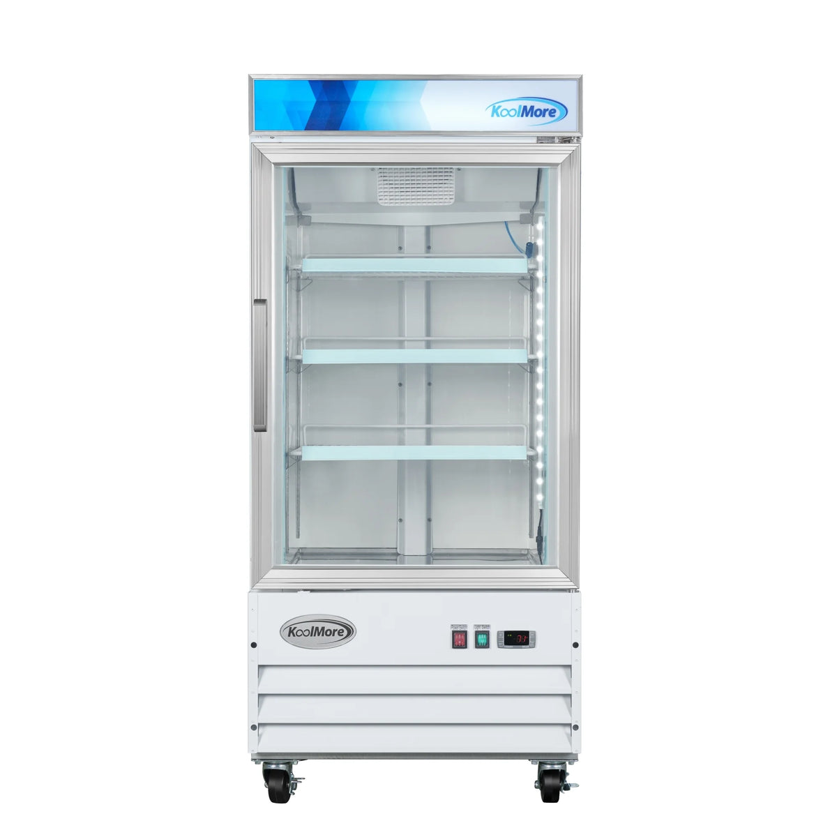 26 in. 1-Door Commercial Display Merchandiser Freezer 9 cu. ft. White W297