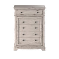 Antique White Wood Five Drawer Chest P683530
