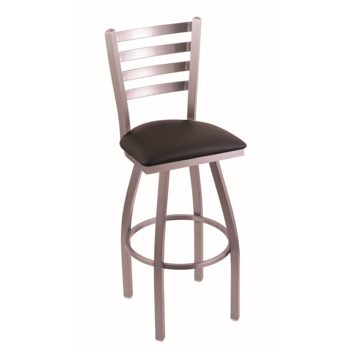 25x22 Swivel Counter Stool with Stainless and Espresso Seat T772