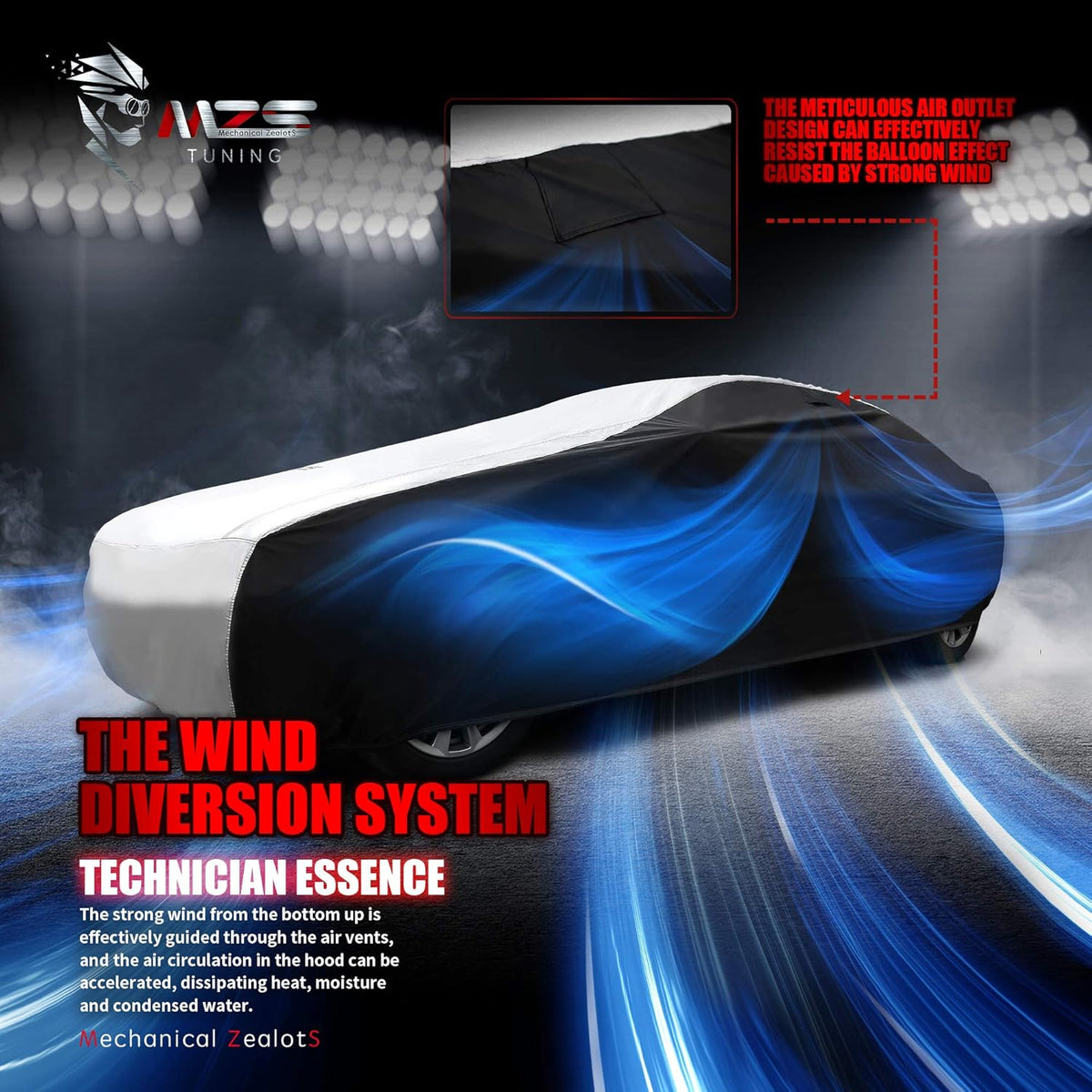 SUV Car Cover Waterproof Universal Two Tone Full Exterior V14425