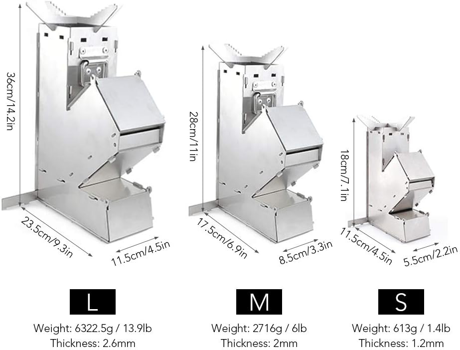 Collapsible Stainless Steel Wood Burning Camping Stove Y37140