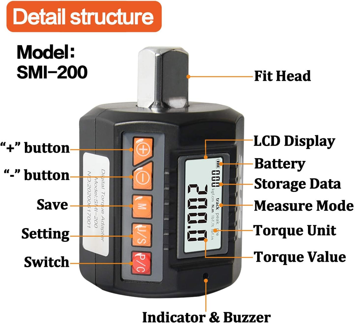 Digital Torque Adapter 200Nm 1/2” Drive Pack of 2 K618565