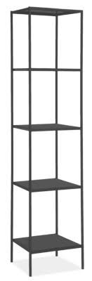 Modern Slim Bookcase Graphite Black F155666