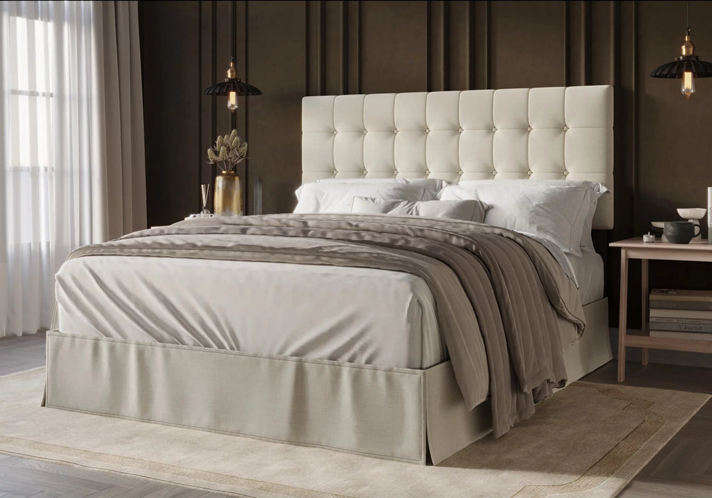 Twin Tufted Upholstered Panel Bed Z87042
