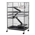 50” 4 Tier Steel Plastic Small Animal Pet Cage Kit with Wheels C1136