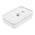 ZWILLING Large Flat Vacuum Lunch Container in White Gray, Fresh & Save Series W972