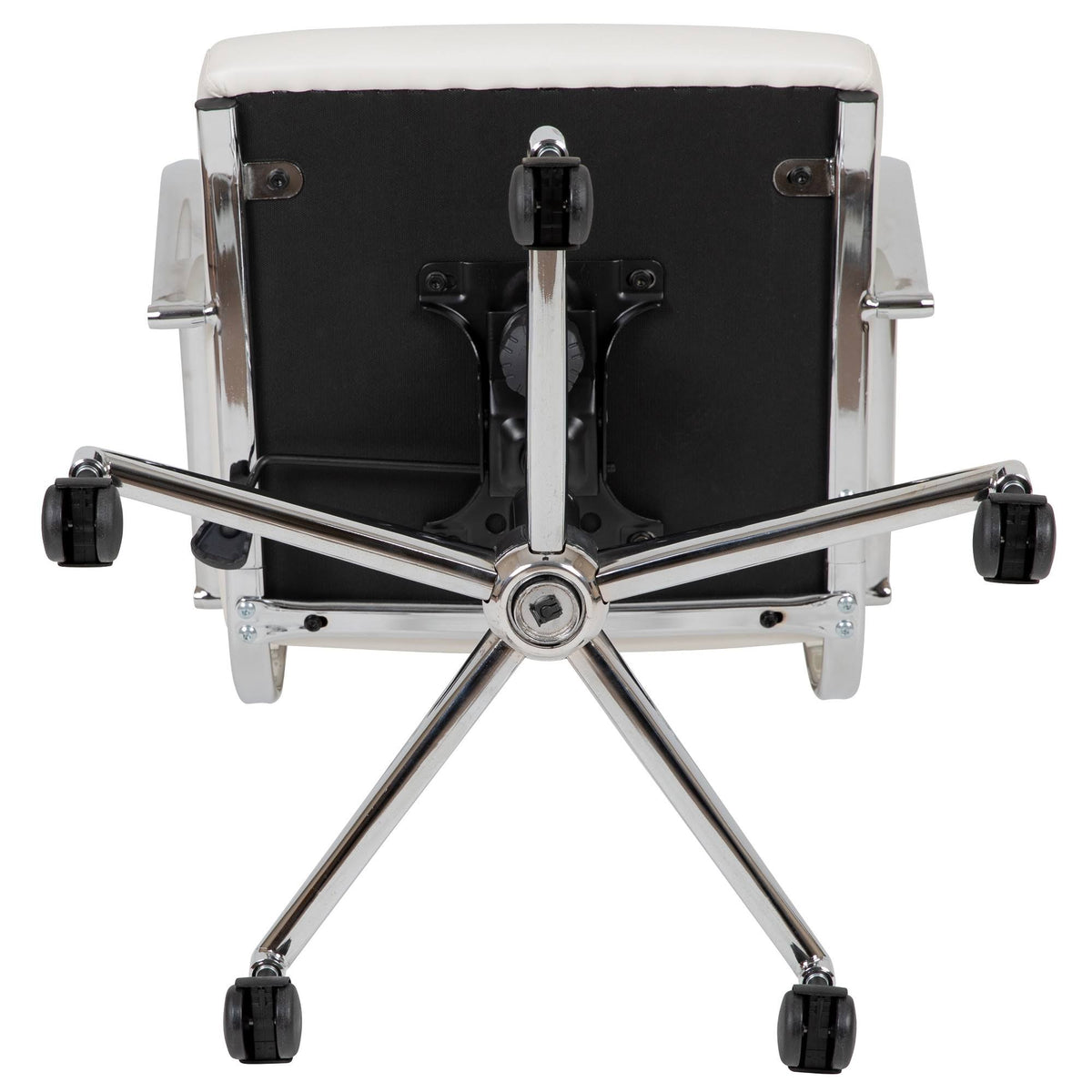 White LeatherSoft High Back Executive Swivel Office Chair H606