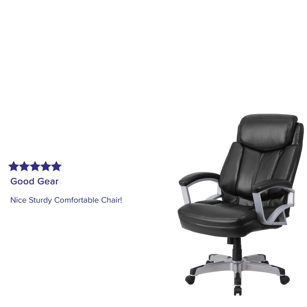 Black Big & Tall Office Chair with Arms C259