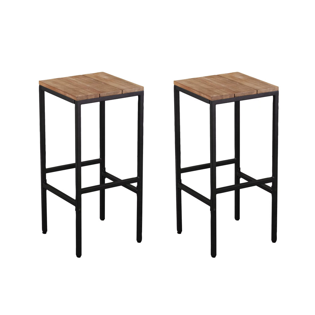 3-Piece Wood and Iron Outdoor Bar Set A765