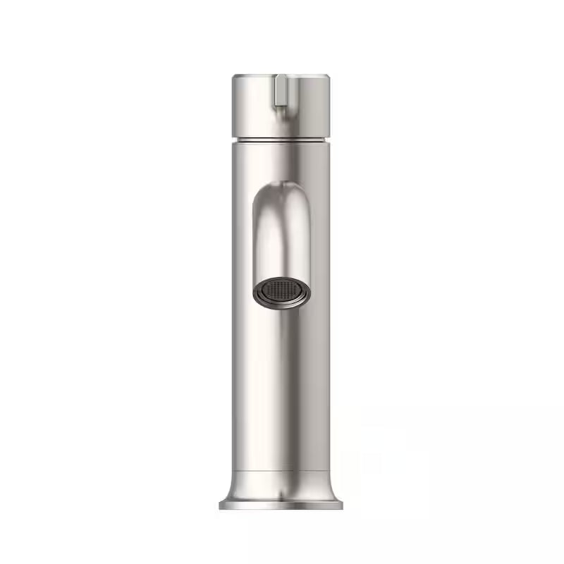 Single-Handle Single-Hole Brushed Nickel Bathroom Faucet P462055