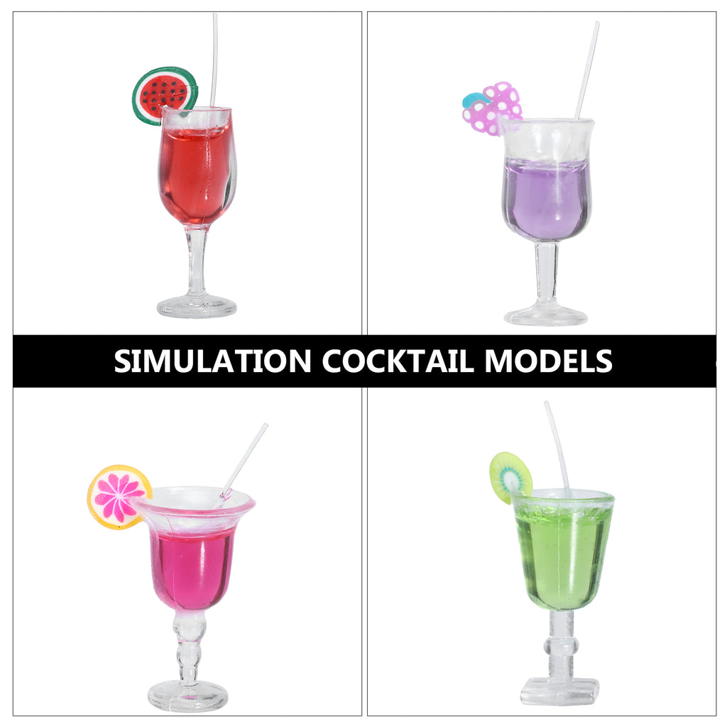 16 Pcs Fruit Cocktail Micro Landscape Model Miniature Toy House Ornaments Z899