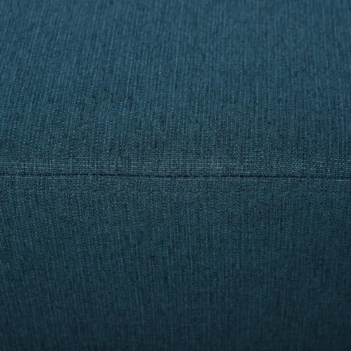 Green Linen Fabric Cube Ottoman with Plastic Legs W47883
