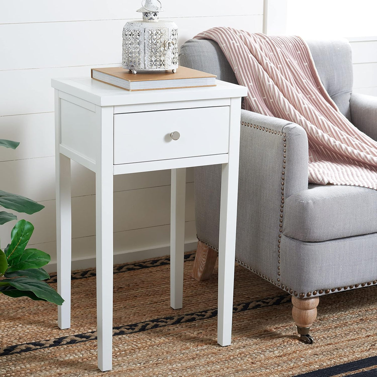 French Grey End Table K7890