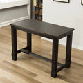 64 in. Rectangular Wooden Bar Height Table W391