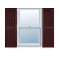Vinyl Cathedral Top Open Louver Shutters M759