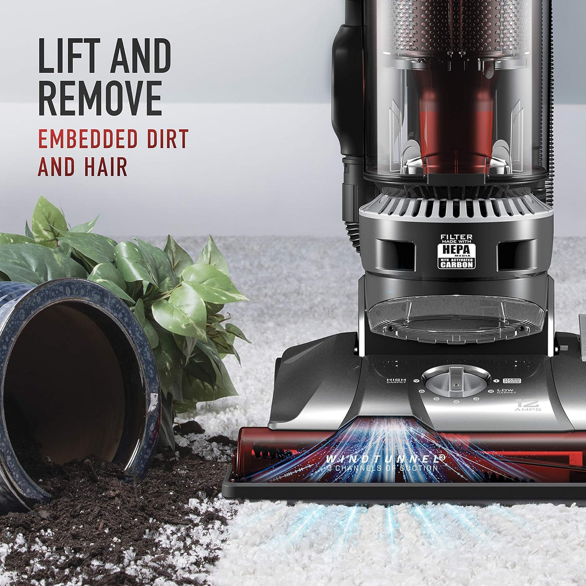 Bagless Upright Vacuum Cleaner with HEPA Media Filtration C3031
