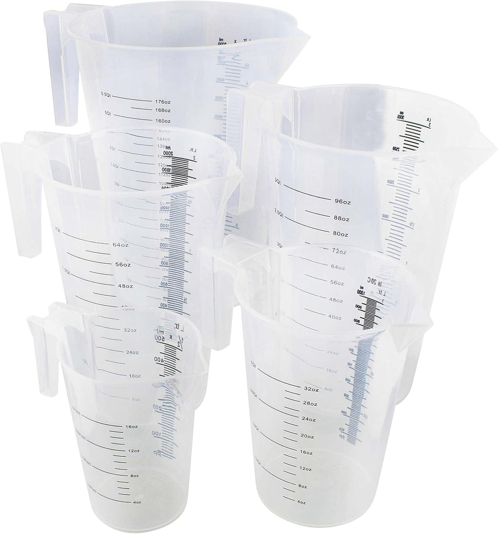 5 Piece Set of Graduated Plastic Mixing Pitchers L631569