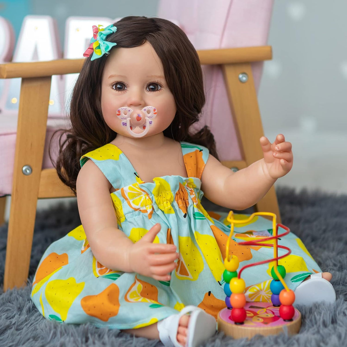 22 inch Full Body Silicone Reborn Baby Doll Girl Y3159