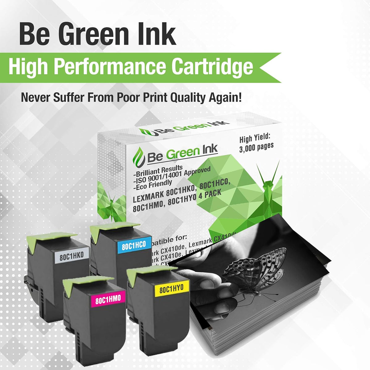 Compatible Replacement Toner Cartridge 4 Pack F17198