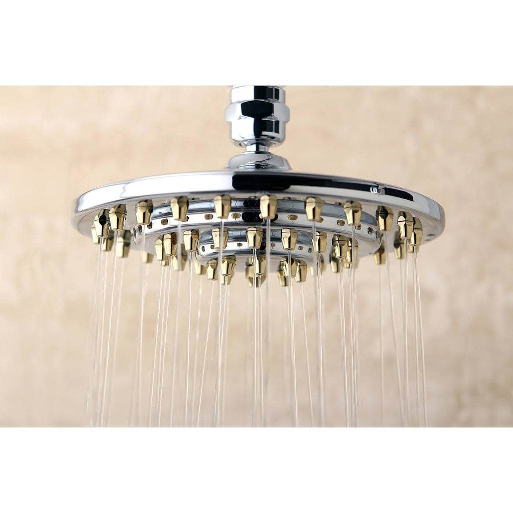 Chrome & Polished Brass Three-Tier Shower Head C6062