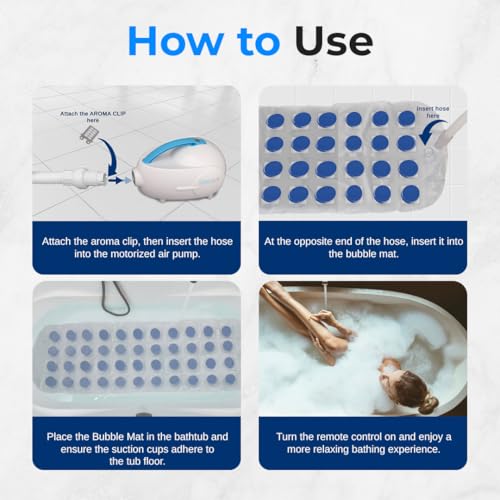 Portable Spa Bubble Bath Massager with Suction Cup Bottom I217470