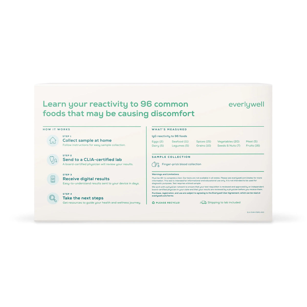 Food Sensitivity At-Home Test F52191