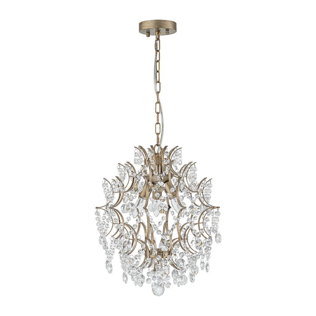 3-Light Tiered Cluster Crystal Beads Chandelier D184748