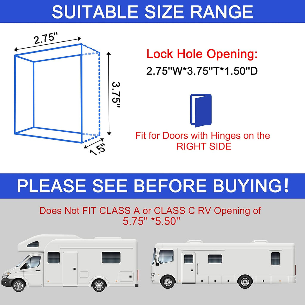 RV Keyless Entry Door Lock with Backlit Keypad E862047